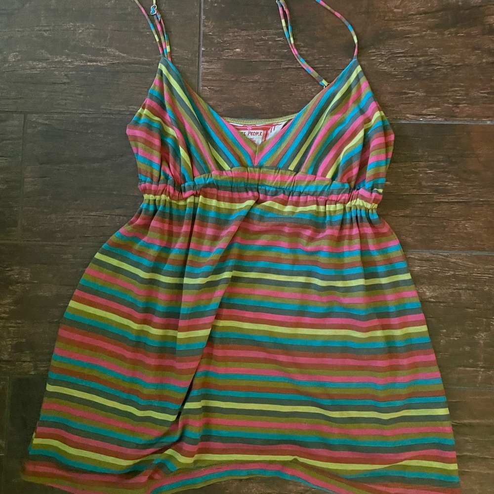 Stopped multicolor free people tank!